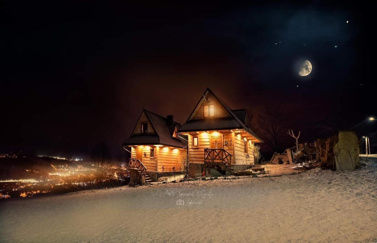 Domki Widokowe Wooden Luxury Chalet & Jacuzzi Zab Bagian luar foto