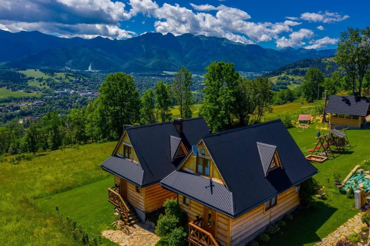 Domki Widokowe Wooden Luxury Chalet & Jacuzzi Zab Bagian luar foto