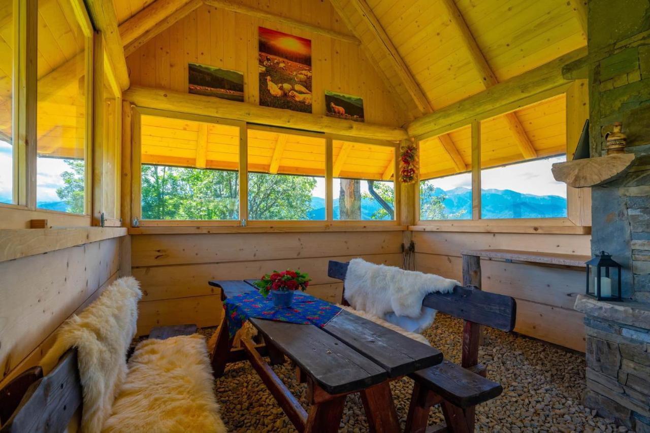 Domki Widokowe Wooden Luxury Chalet & Jacuzzi Zab Bagian luar foto