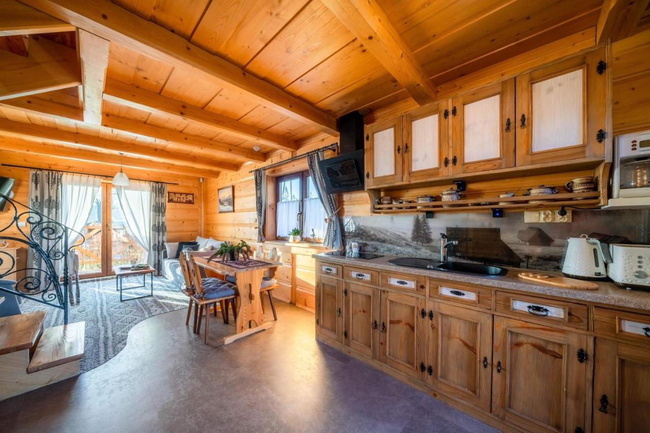 Domki Widokowe Wooden Luxury Chalet & Jacuzzi Zab Bagian luar foto
