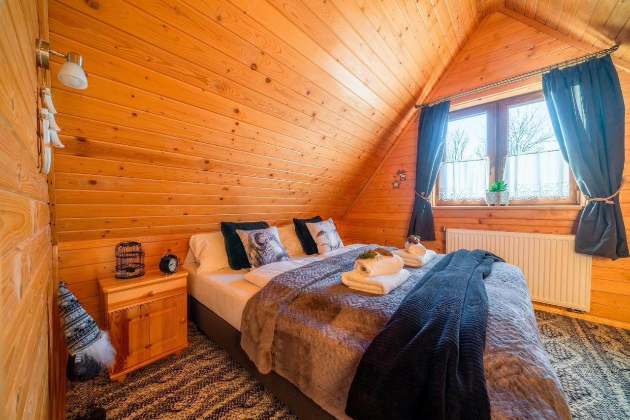 Domki Widokowe Wooden Luxury Chalet & Jacuzzi Zab Bagian luar foto