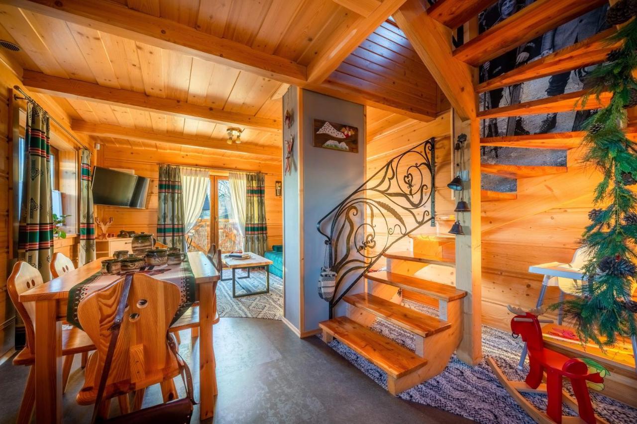 Domki Widokowe Wooden Luxury Chalet & Jacuzzi Zab Bagian luar foto