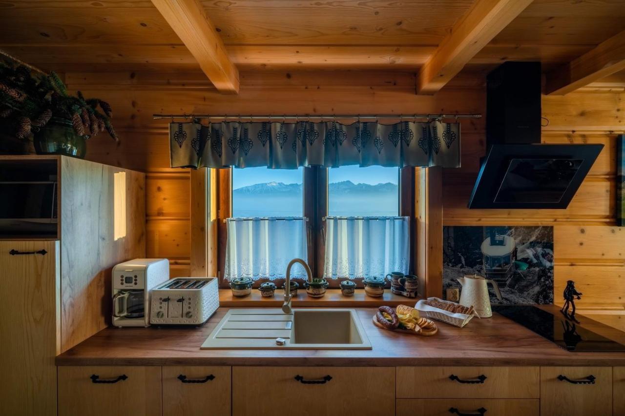 Domki Widokowe Wooden Luxury Chalet & Jacuzzi Zab Bagian luar foto
