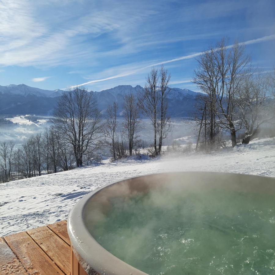 Domki Widokowe Wooden Luxury Chalet & Jacuzzi Zab Bagian luar foto