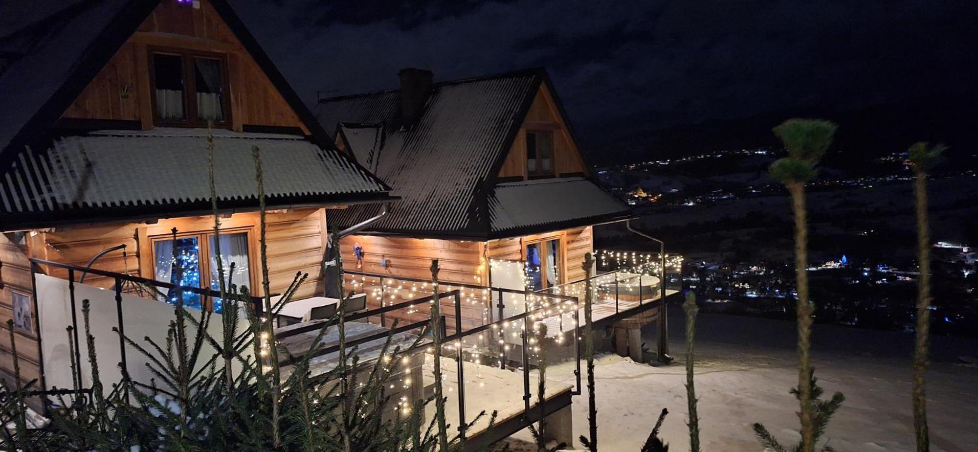Domki Widokowe Wooden Luxury Chalet & Jacuzzi Zab Bagian luar foto