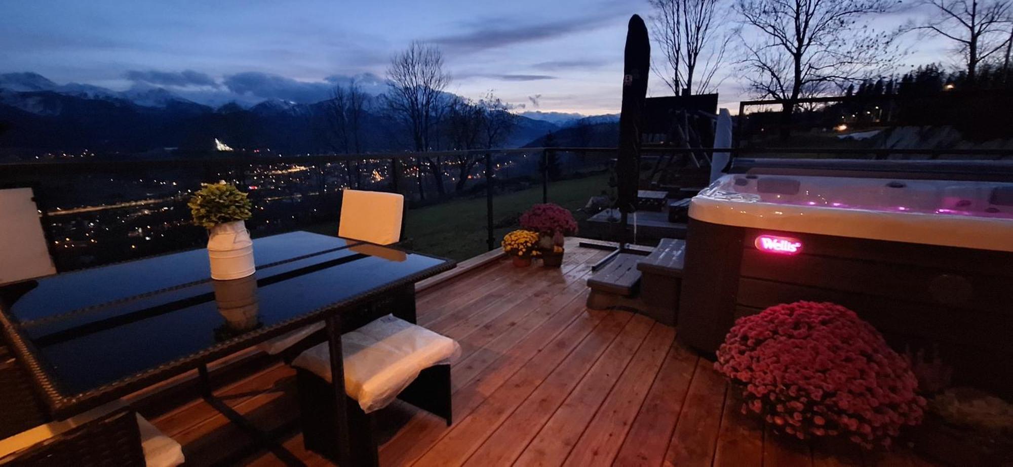 Domki Widokowe Wooden Luxury Chalet & Jacuzzi Zab Bagian luar foto
