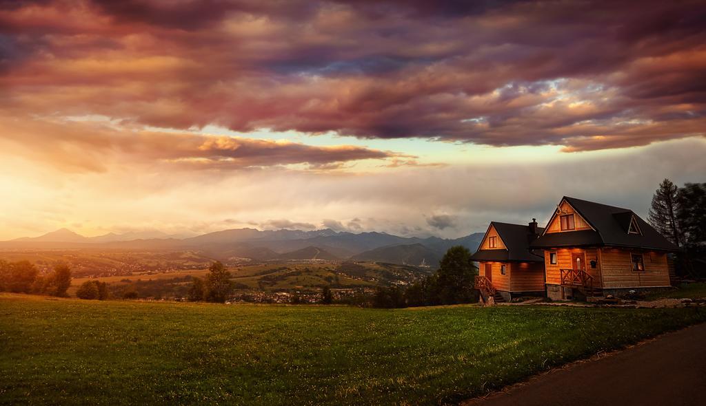 Domki Widokowe Wooden Luxury Chalet & Jacuzzi Zab Bagian luar foto